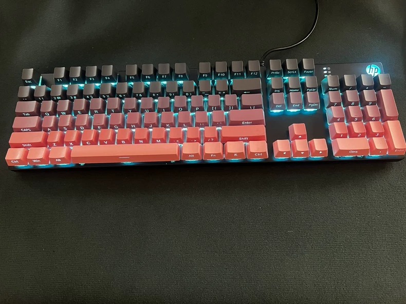 包邮！惠普GK400 机械键盘 104键 电竞 办公 有线 青轴 茶轴 红轴 黑轴  二手惠普GK400机械键盘，104键全键无冲设计！游戏办公无压力！  加厚